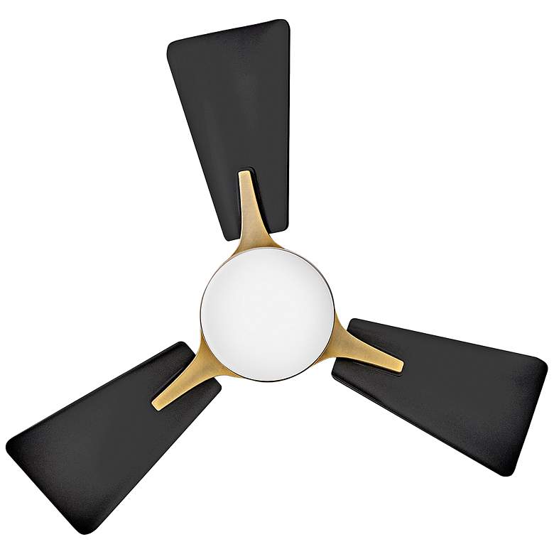 Image 7 30" Hinkley Atom Heritage Brass and Black LED Ceiling Fan with Remote more views