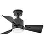 1_30" Hinkley Atom Matte Black LED Ceiling Fan with Remote
