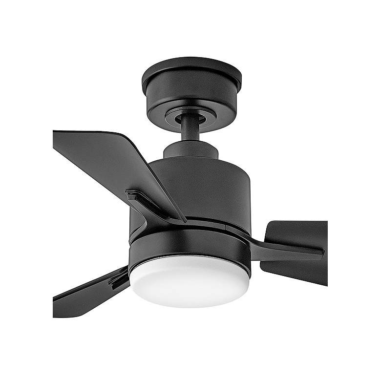 Image 2 30" Hinkley Atom Matte Black LED Ceiling Fan with Remote more views