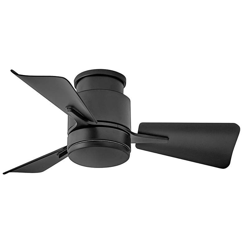 Image 4 30" Hinkley Atom Matte Black LED Ceiling Fan with Remote more views