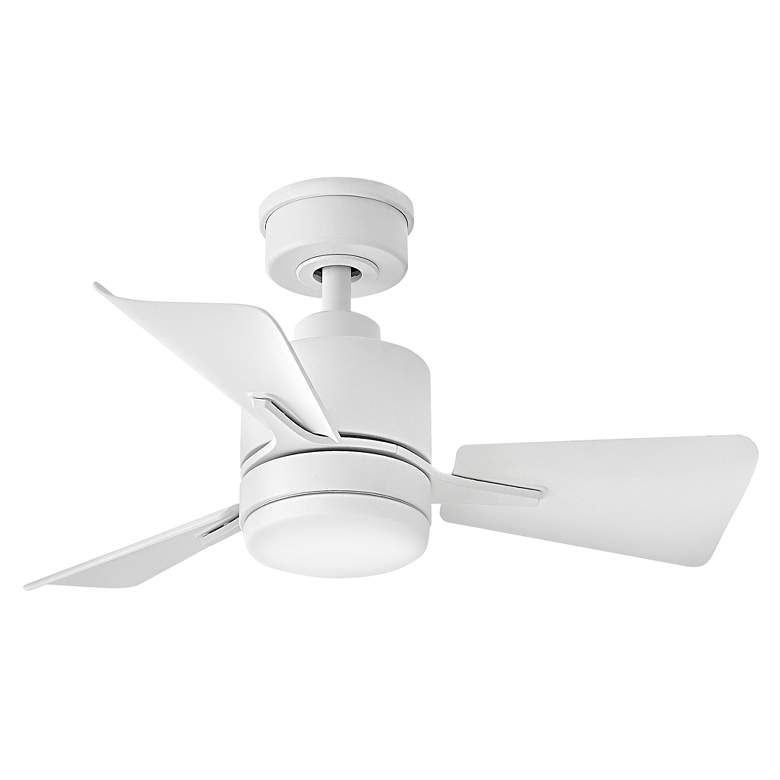 Image 2 30" Hinkley Atom Matte White LED Ceiling Fan more views