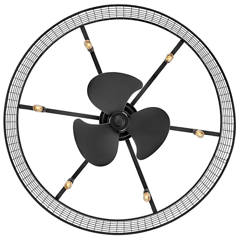 Image 6 30 inch Hinkley Finnigan Matte Black LED Fandelier Ceiling Fan with Remote more views