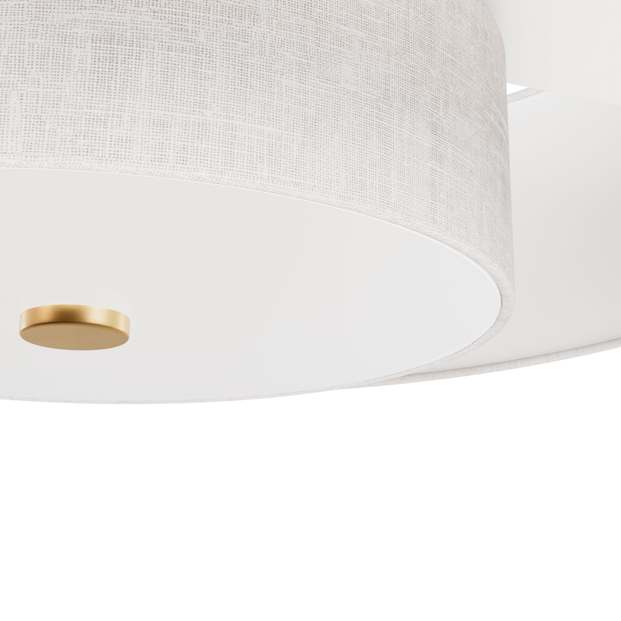 30" Hunter Brookside Fresh White and Luxe Gold LED Fandelier