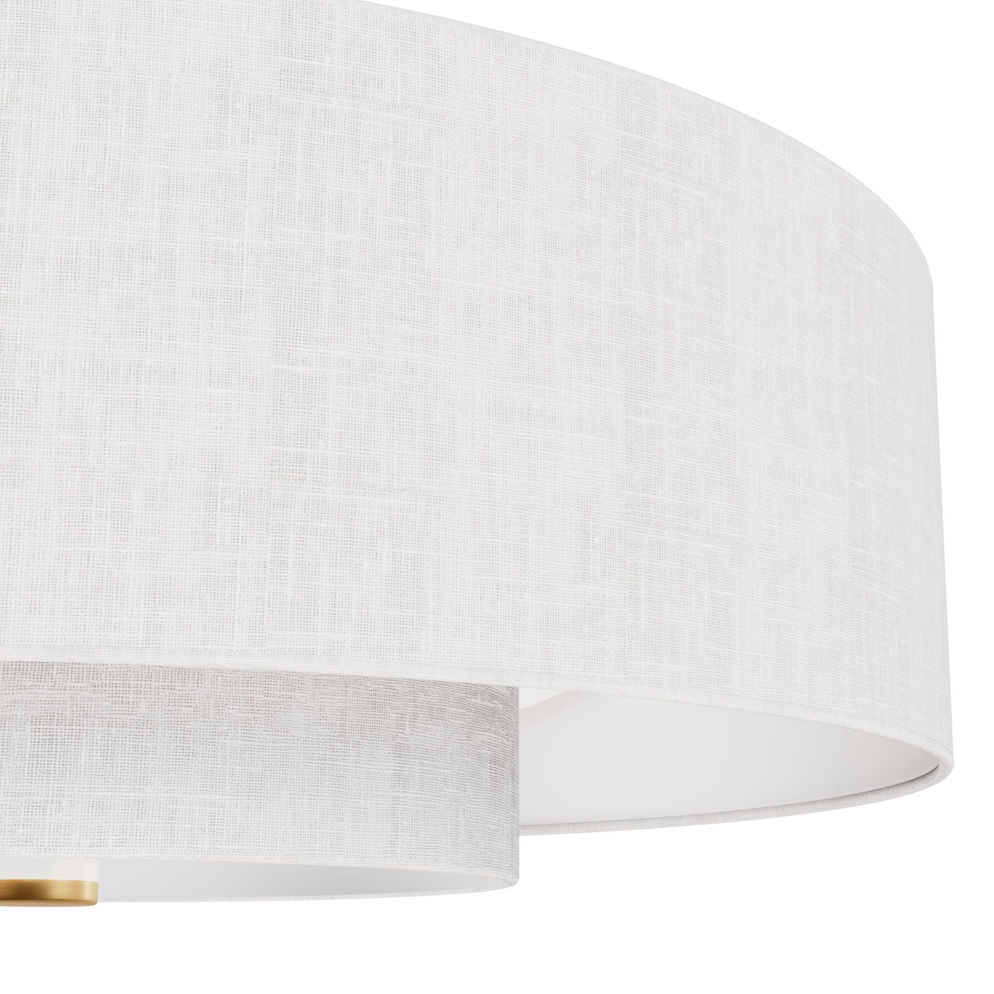 30" Hunter Brookside Fresh White and Luxe Gold LED Fandelier