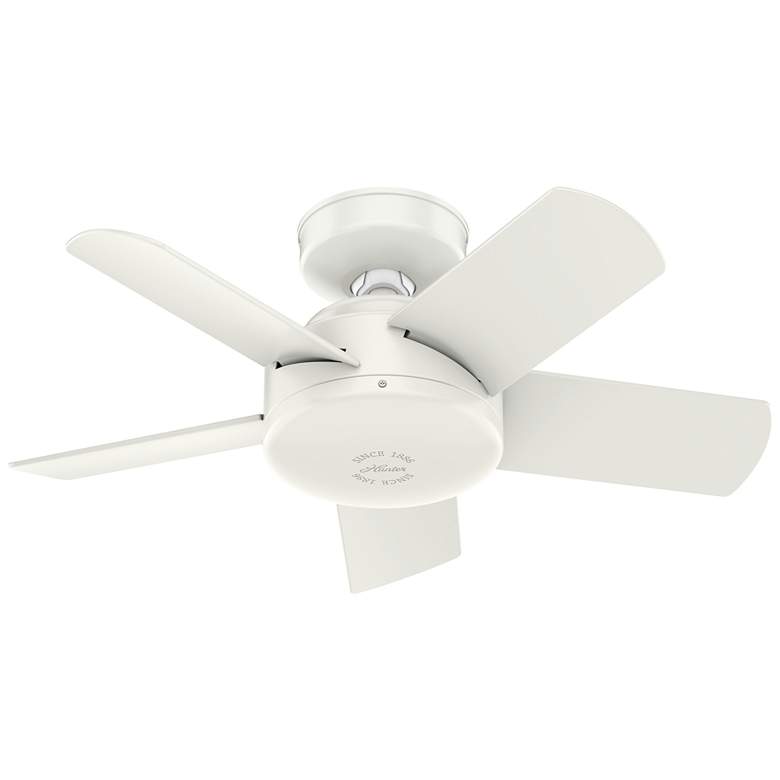 Image 1 30" Hunter Omnia Fresh White Damp Rated Ceiling Fan with Wall Control