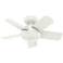 30" Hunter Omnia Fresh White Damp Rated Ceiling Fan with Wall Control