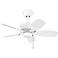 30" Kichler Canfield White Indoor Outdoor Ceiling Fan with Pull Chain