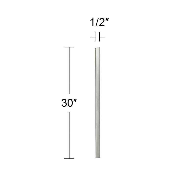 Image 3 30" Long Brushed Nickel Metal Cord Cover more views