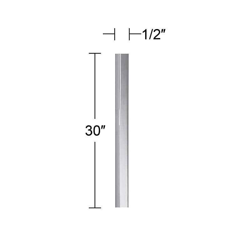 Image 3 30" Long Chrome Metal Cord Cover more views