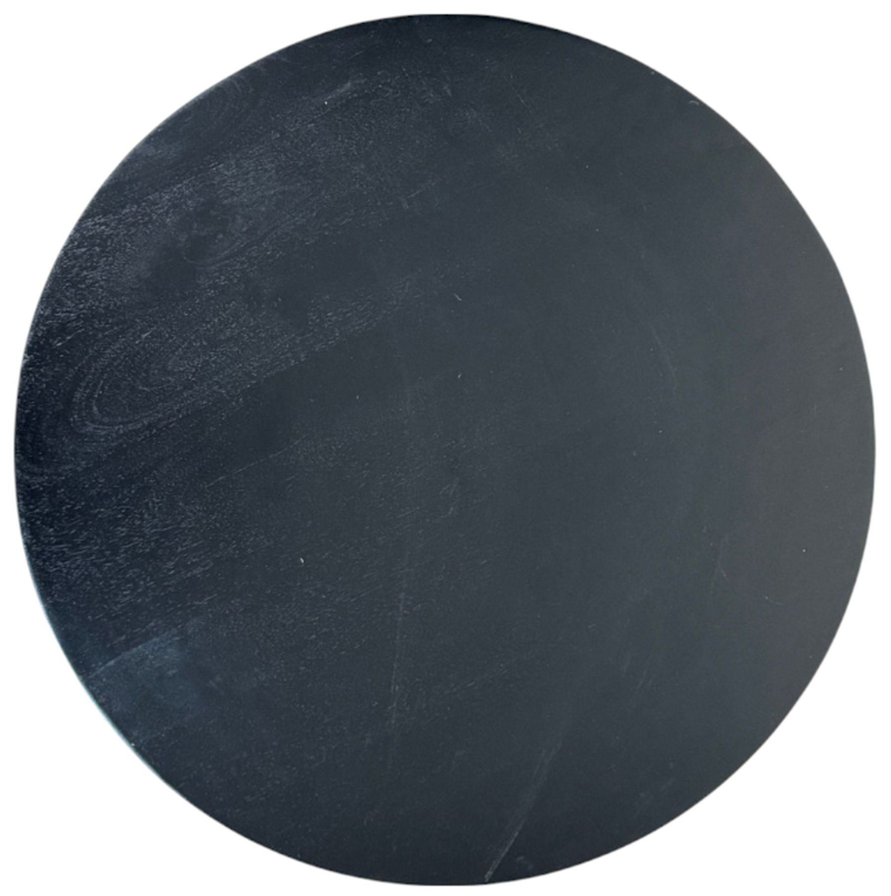 Image 3 30 inch Round Groove Dining Table, Black/Brass more views