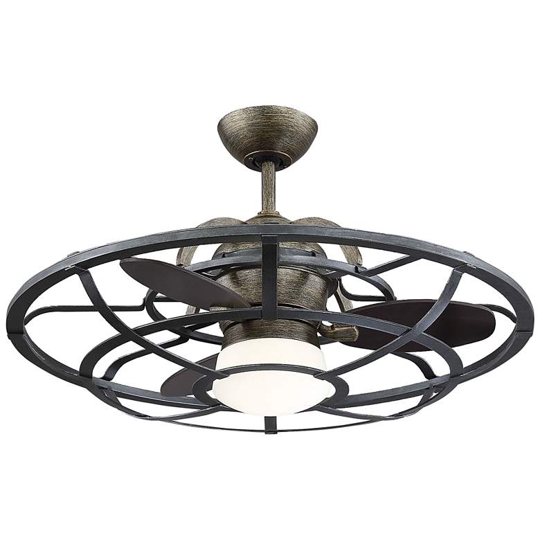 Image 3 30" Savoy House Alsace Reclaimed Wood LED Fan D lier Fan with Remote