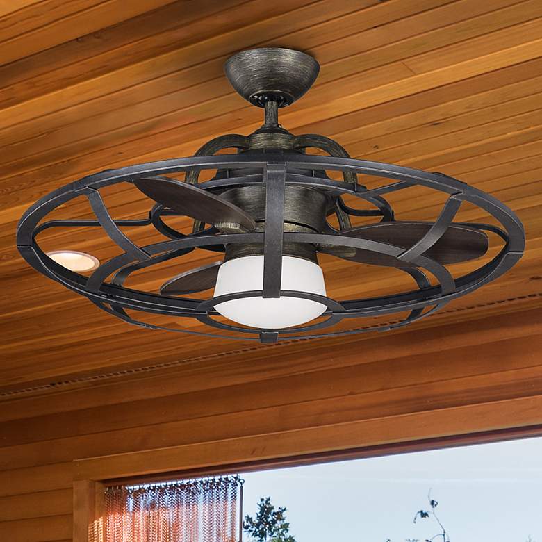 Image 2 30" Savoy House Alsace Reclaimed Wood LED Fan D lier Fan with Remote