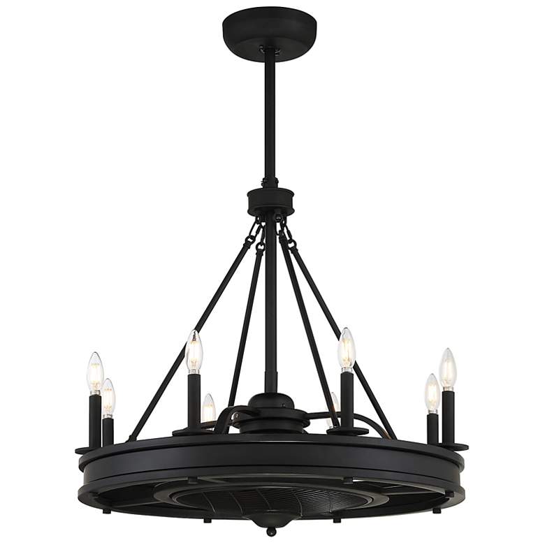 Image 3 30" Savoy House Lyon 8-Light Matte Black Fan D'Lier Ceiling Fan more views