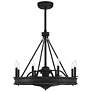 1_30" Savoy House Lyon Matte Black 8-Light Fan D'lier