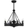 2_30" Savoy House Lyon Matte Black 8-Light Fan D'lier more views