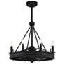 3_30" Savoy House Lyon Matte Black 8-Light Fan D'lier more views
