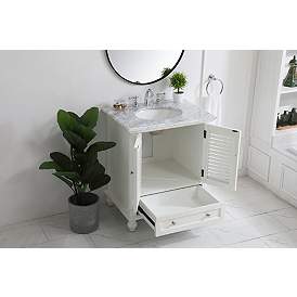 Image5 of 30 Inch Single Bathroom Vanity In Antique White more views