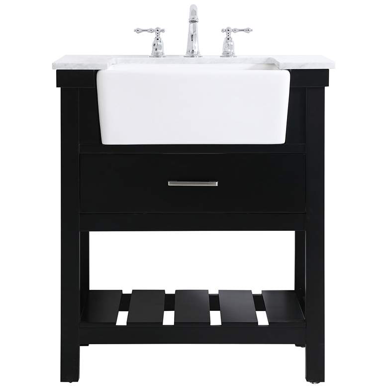 Image 1 30 Inch Single Bathroom Vanity In Black