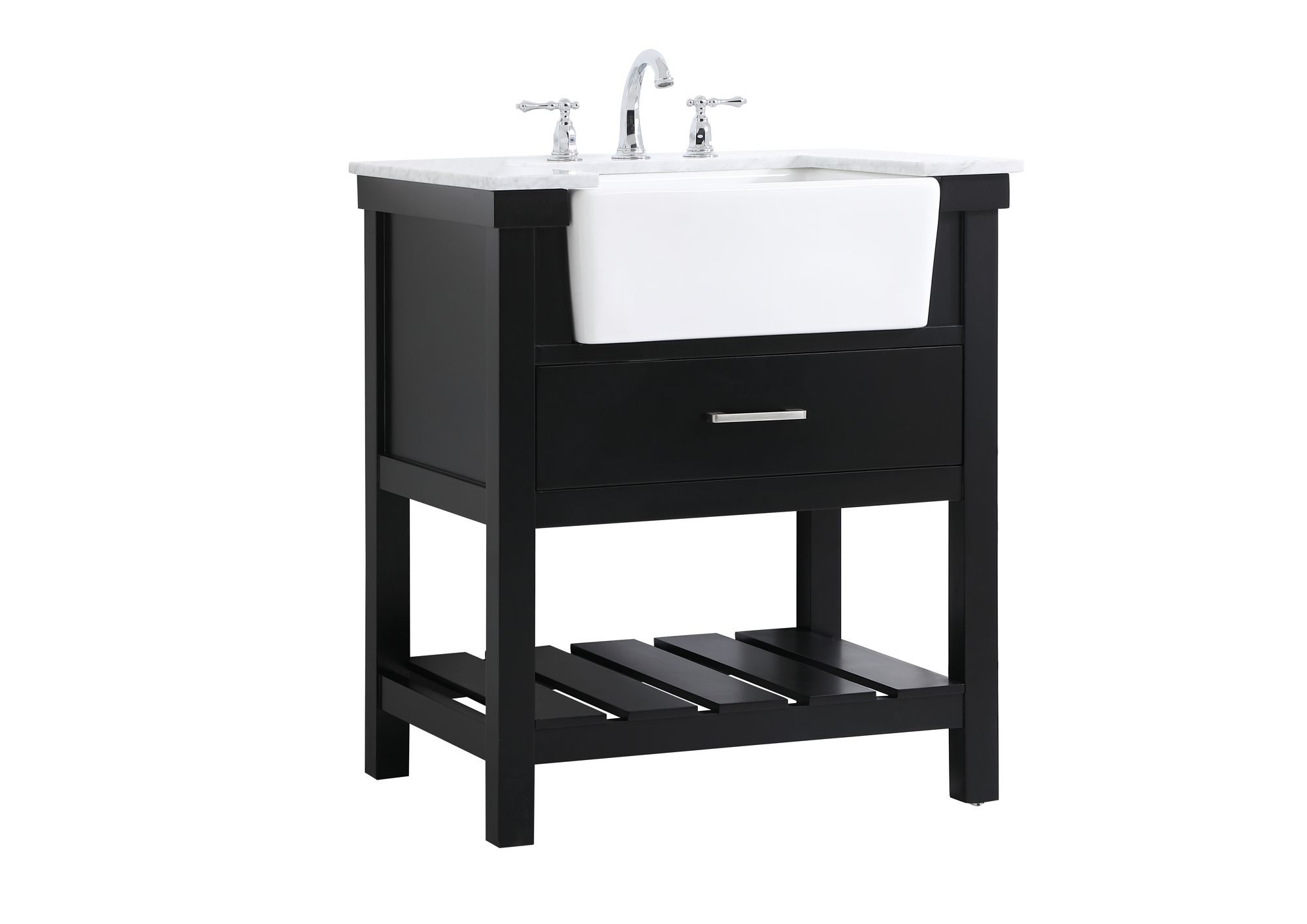 30 Inch Single Bathroom Vanity In Black