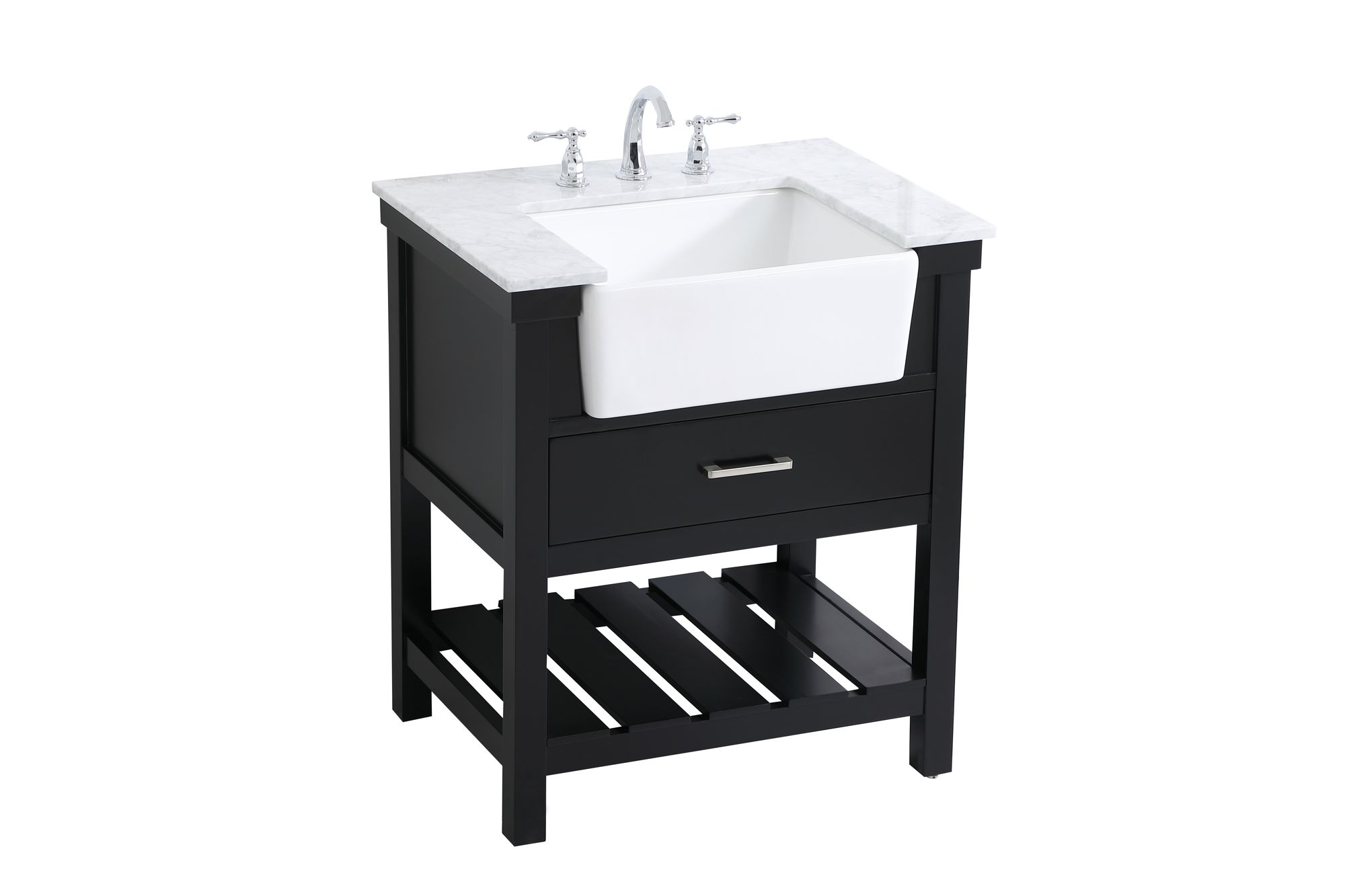 30 Inch Single Bathroom Vanity In Black