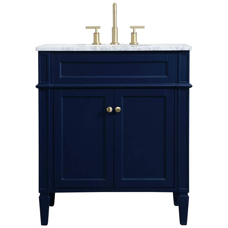 Image 1 30 Inch Single Bathroom Vanity In Blue