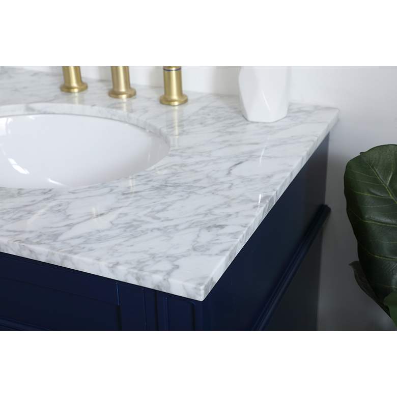 Image 5 30 Inch Single Bathroom Vanity In Blue more views