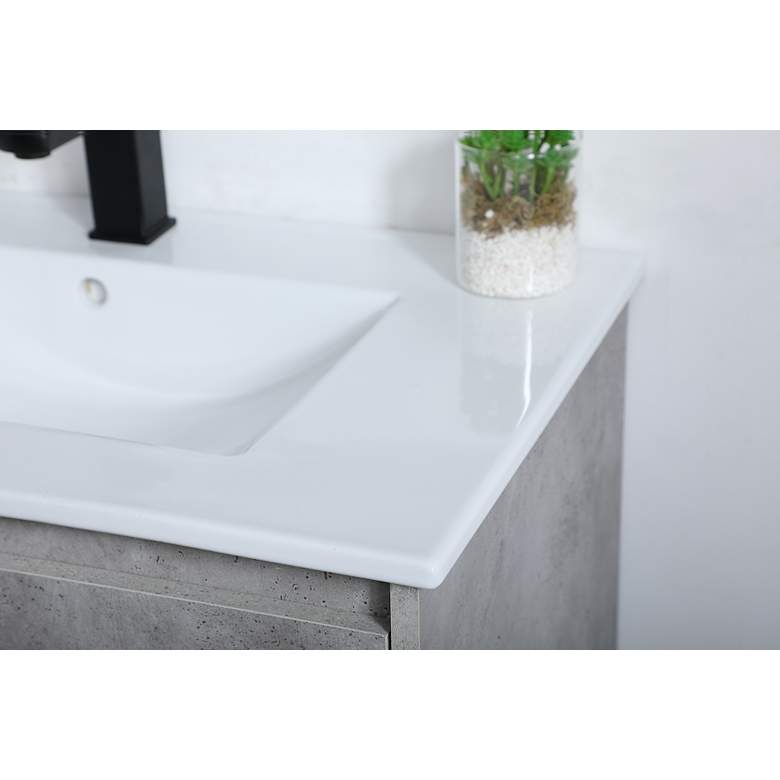 Image 5 30 Inch Single Bathroom Vanity In Concrete Grey more views