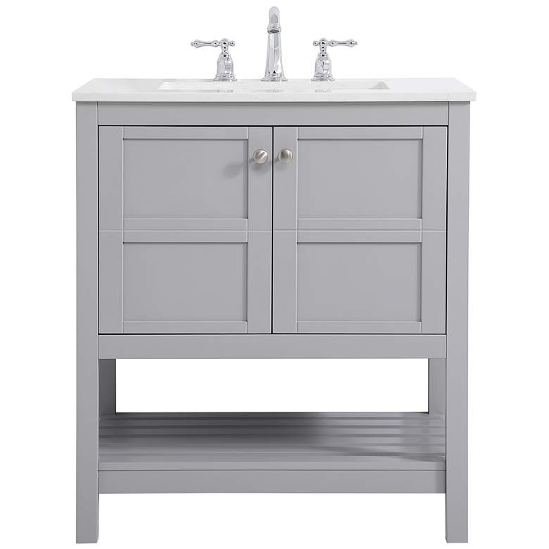 Image 1 30 Inch Single Bathroom Vanity In Gray