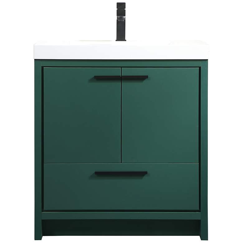 Image 1 30 Inch Single Bathroom Vanity In Green