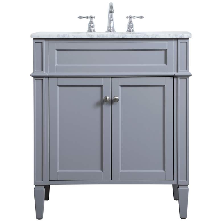 Image 1 30 Inch Single Bathroom Vanity In Grey