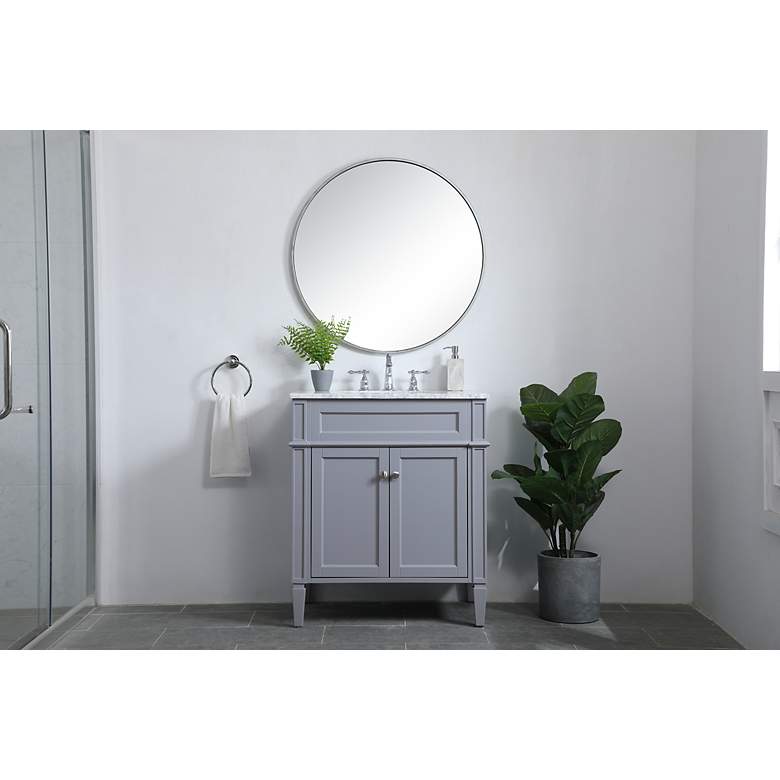 Image 7 30 Inch Single Bathroom Vanity In Grey more views