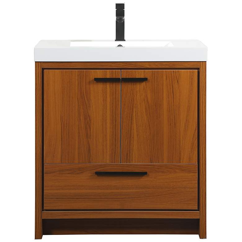 Image 4 30 Inch Single Bathroom Vanity In Teak more views