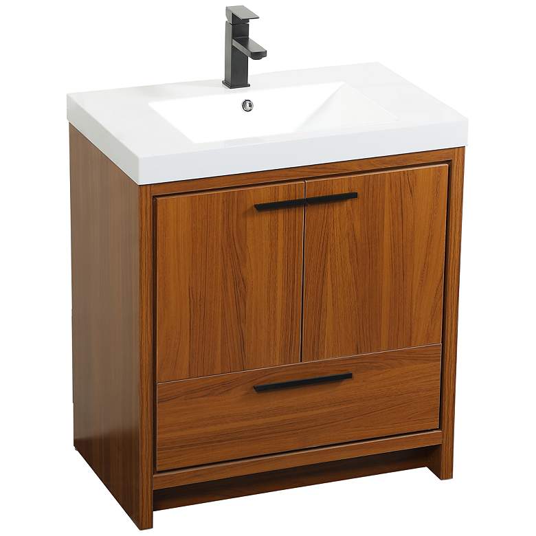 Image 6 30 Inch Single Bathroom Vanity In Teak more views