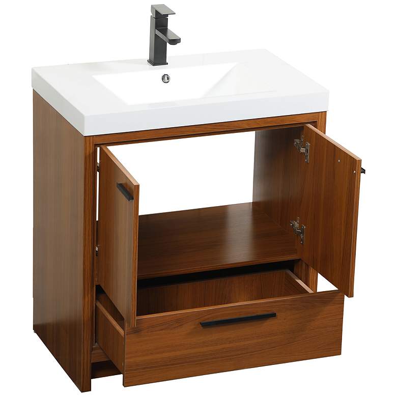 Image 7 30 Inch Single Bathroom Vanity In Teak more views
