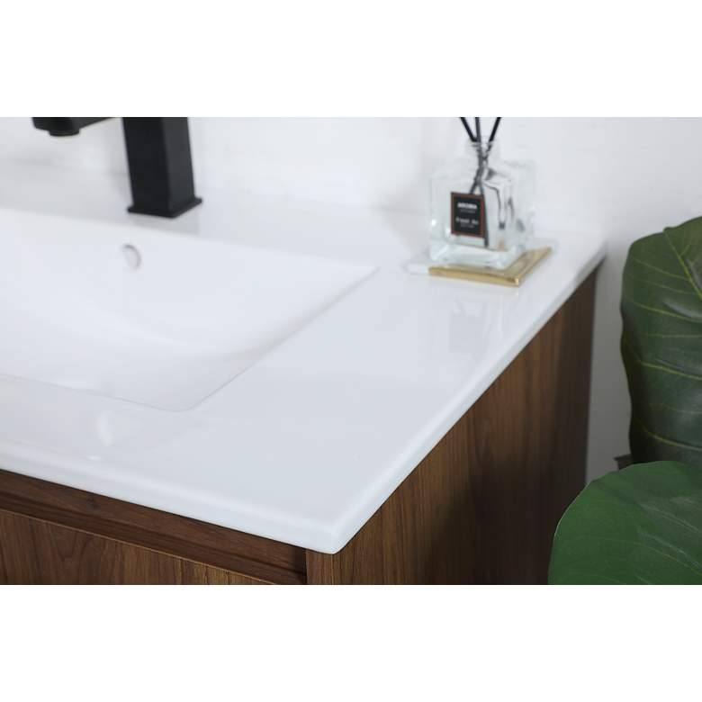 Image 5 30 Inch Single Bathroom Vanity In Walnut Brown more views