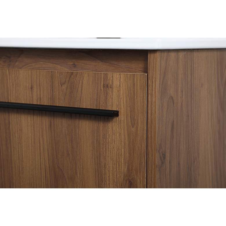 Image 6 30 Inch Single Bathroom Vanity In Walnut Brown more views
