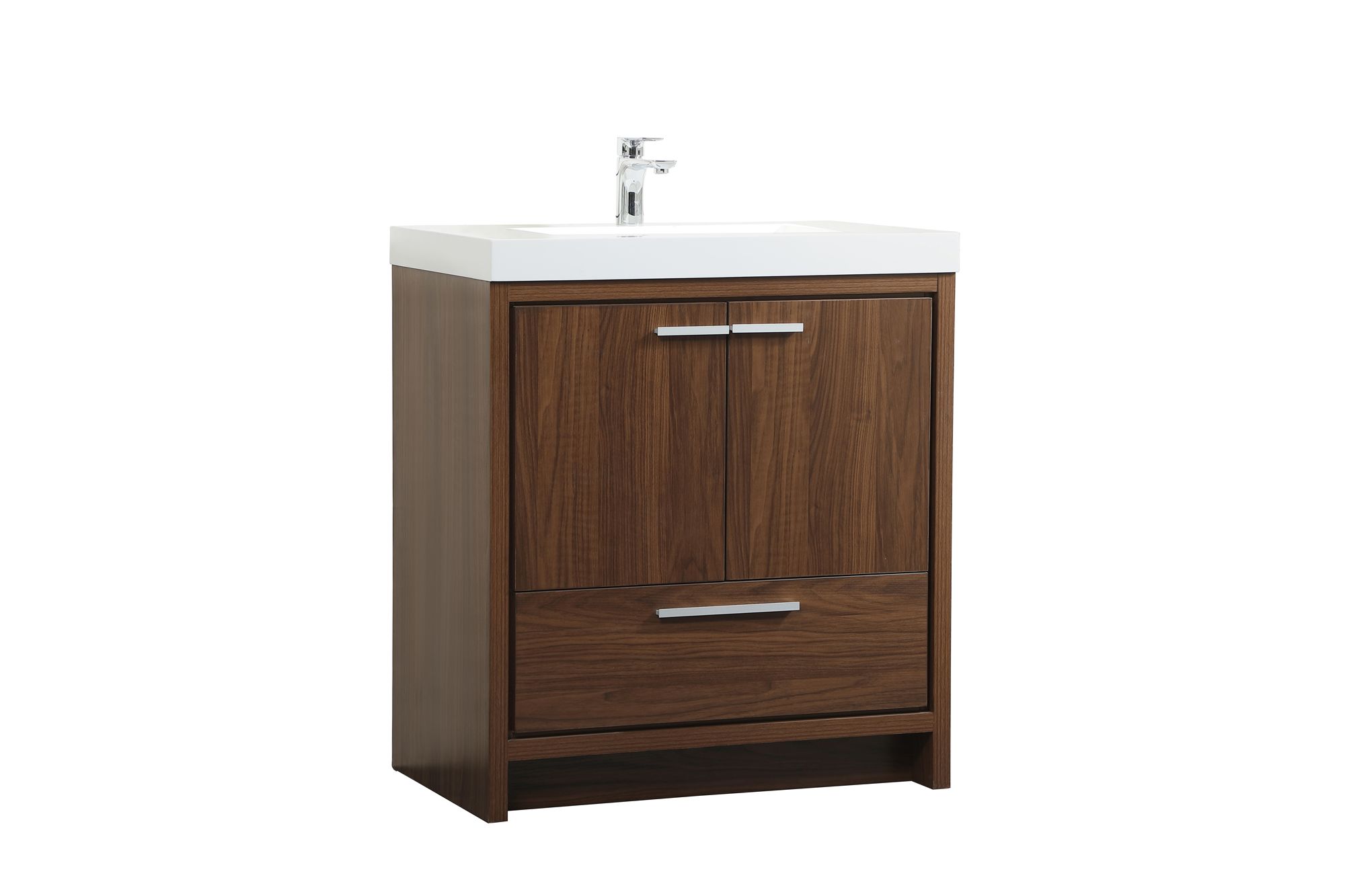Image 3 30 Inch Single Bathroom Vanity In Walnut more views