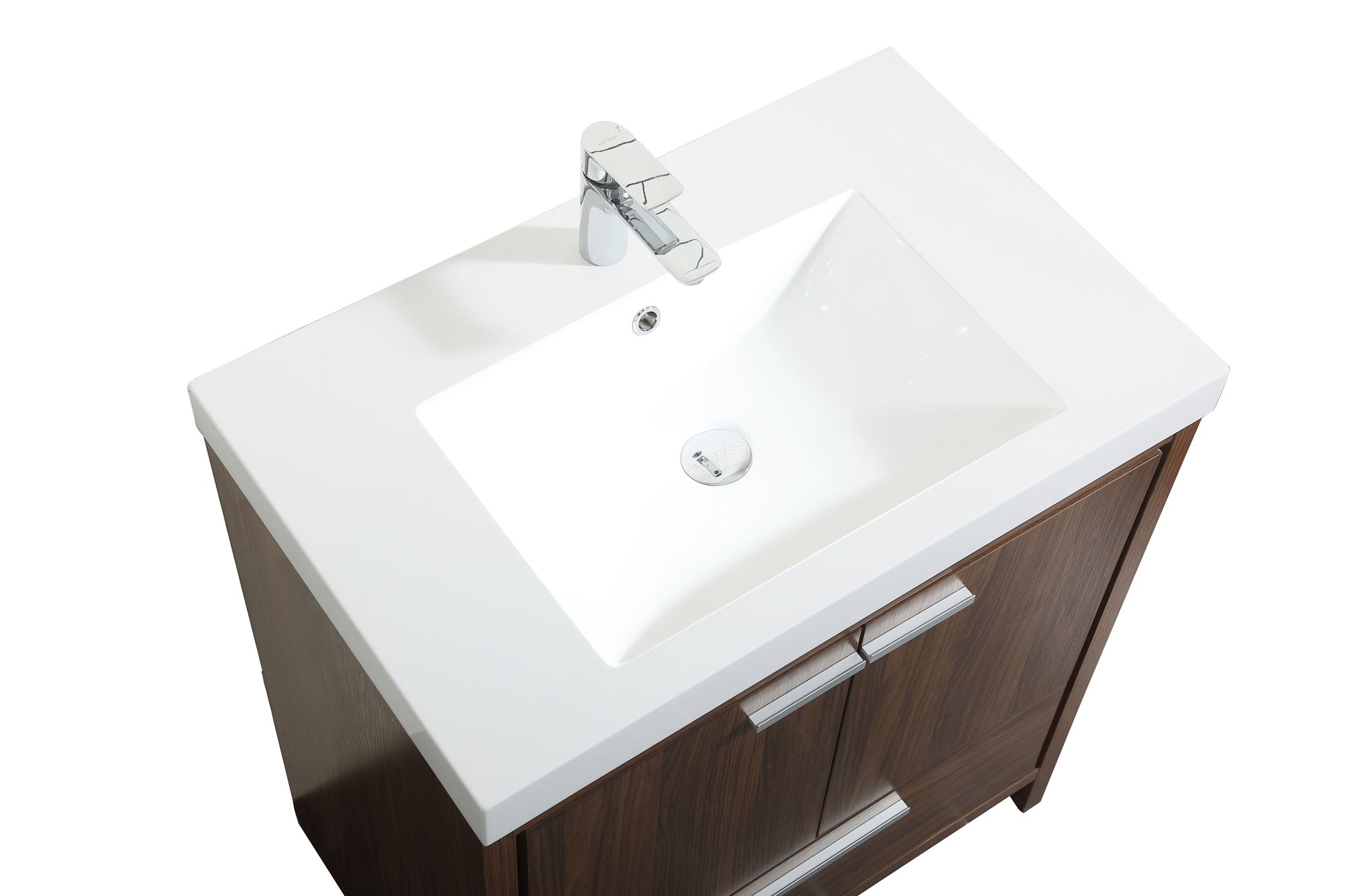Image 6 30 Inch Single Bathroom Vanity In Walnut more views