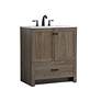 4_30 Inch Single Bathroom Vanity In Weathered Oak more views
