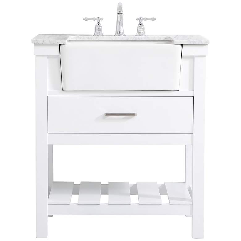Image 1 30 Inch Single Bathroom Vanity In White