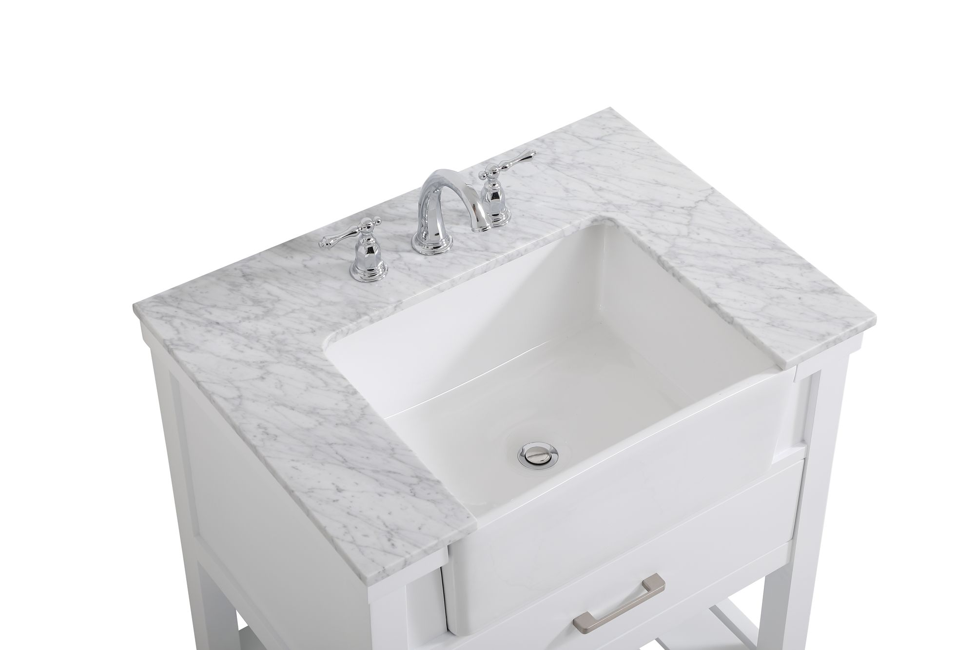 30 Inch Single Bathroom Vanity In White