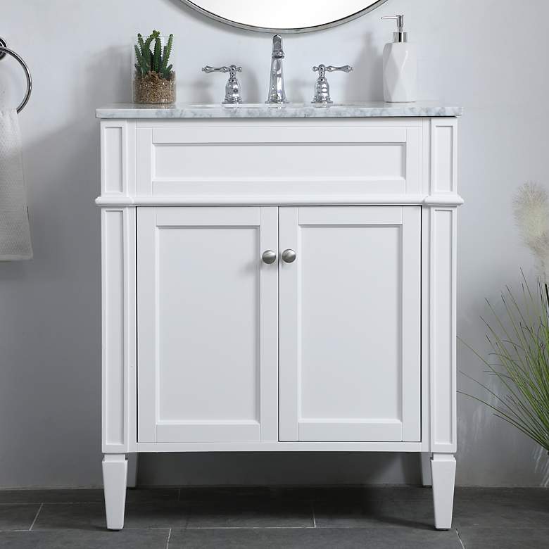 Image 1 30 Inch Single Bathroom Vanity In White