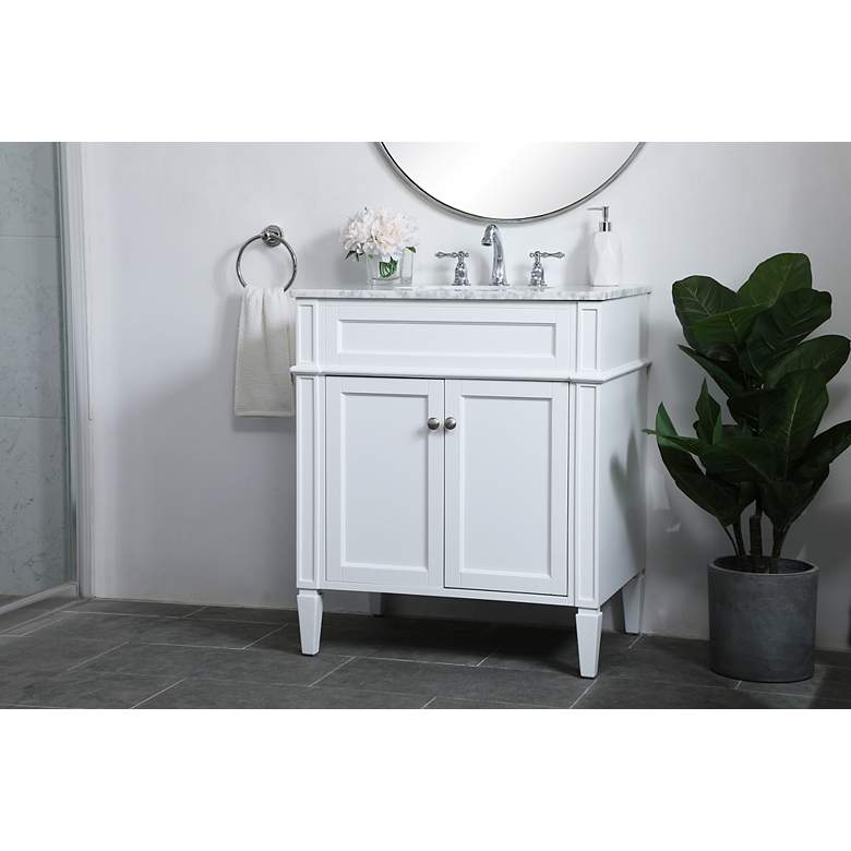 Image 4 30 Inch Single Bathroom Vanity In White more views