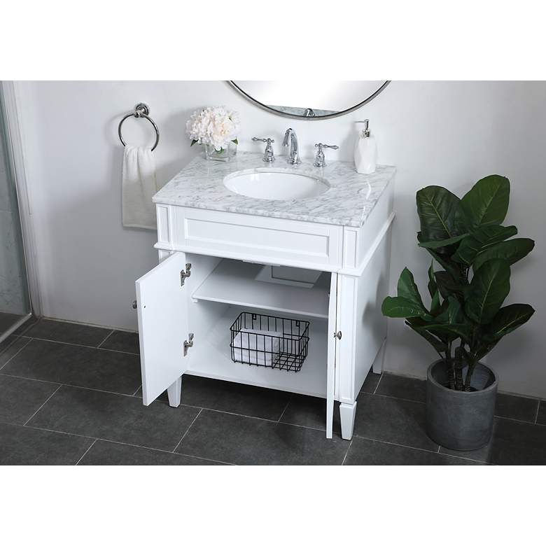 Image 5 30 Inch Single Bathroom Vanity In White more views
