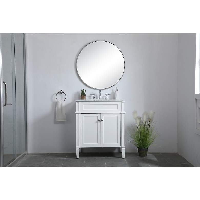 Image 6 30 Inch Single Bathroom Vanity In White more views