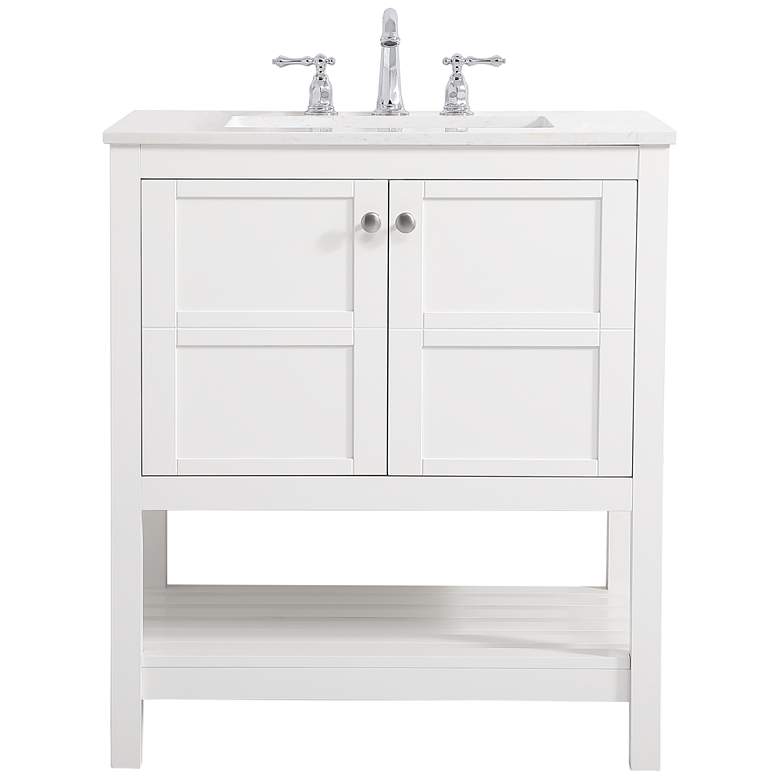 Image 1 30 Inch Single Bathroom Vanity In White