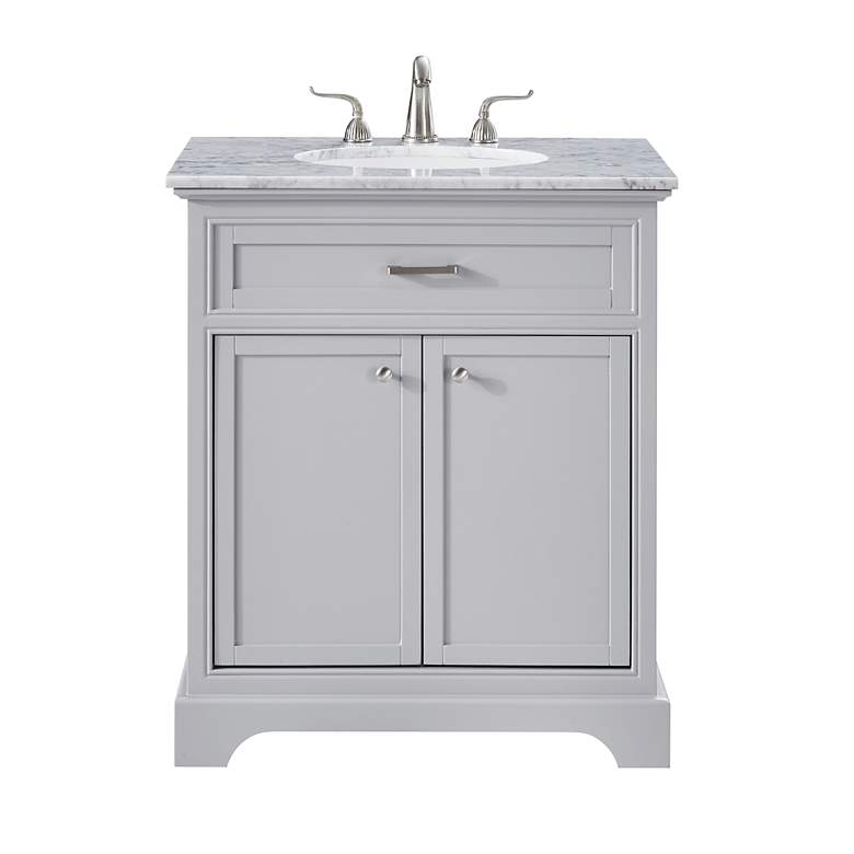 Image 2 30 Inch Single Bathroom Vanity Set In Light Grey more views