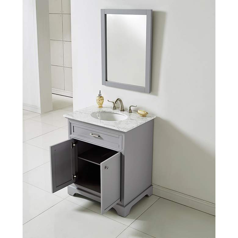 Image 3 30 Inch Single Bathroom Vanity Set In Light Grey more views