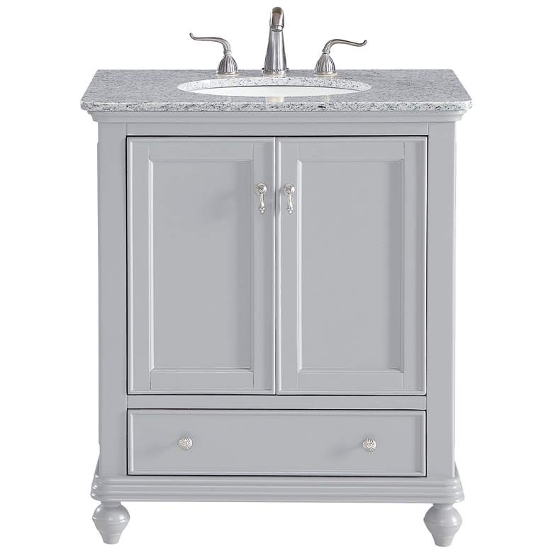 Image 1 30 Inch Single Bathroom Vanity Set, Light Grey