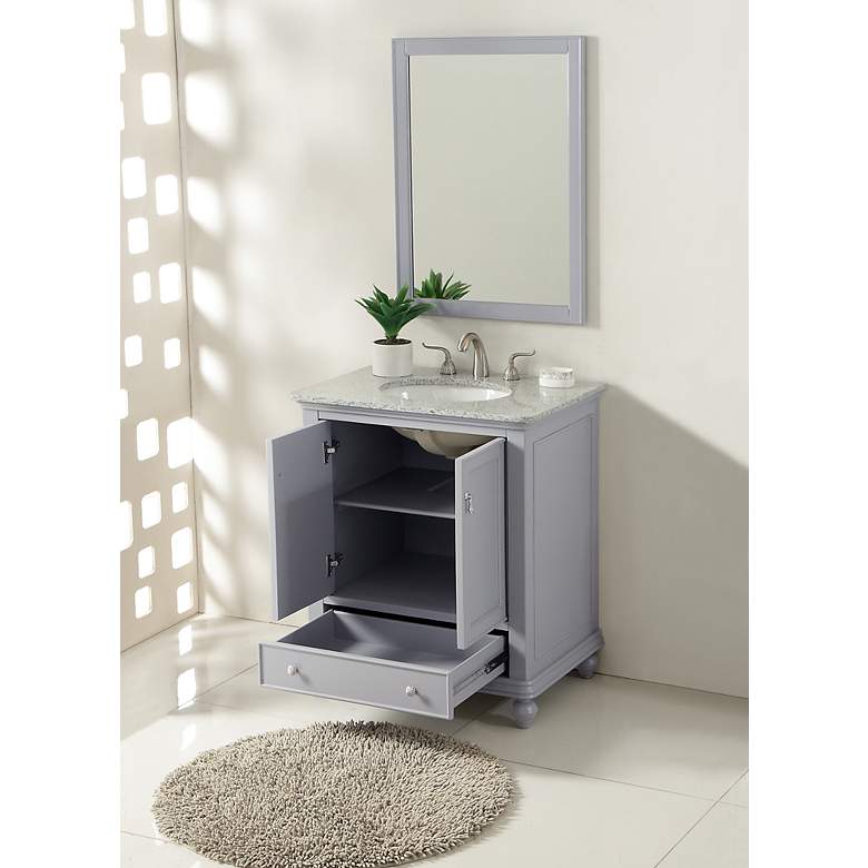 Image 6 30 Inch Single Bathroom Vanity Set, Light Grey more views